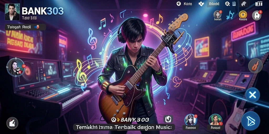 Screenshot permainan yang menampilkan pengalaman bermain musik yang menarik.