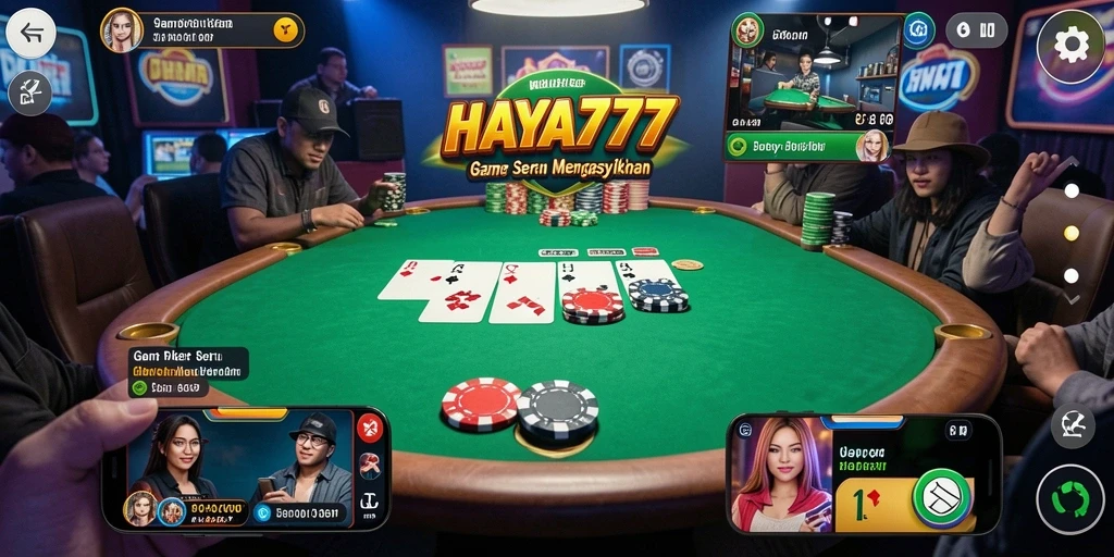 Tampilan gameplay seru HAYA777 saat bermain Poker.