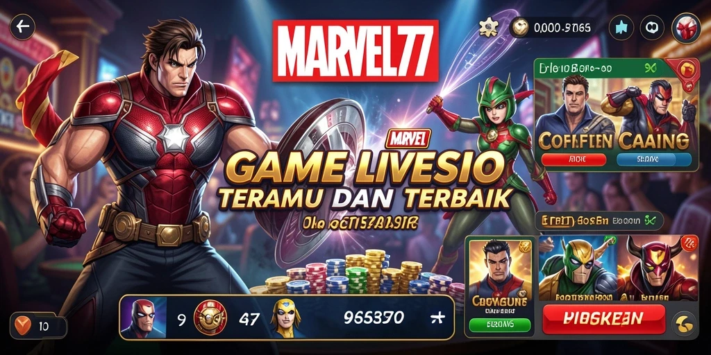 Gameplay Live Casino di MARVEL77 dengan dealer profesional.
