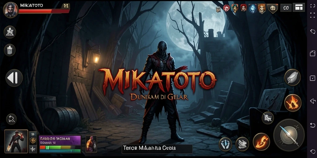 Tampilan gameplay MIKATOTO yang menegangkan dan menyeramkan.
