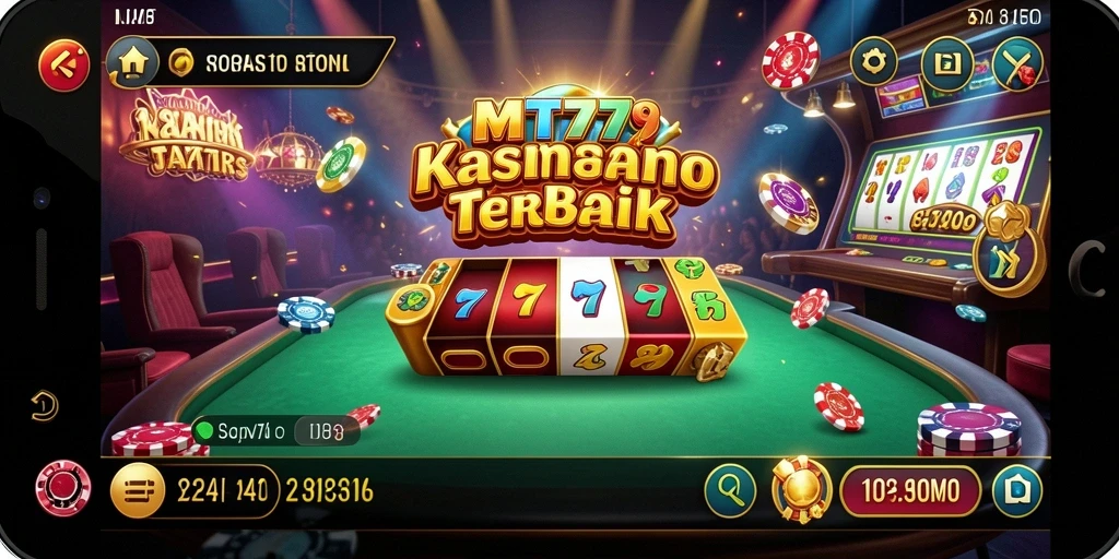 Screenshot utama MT777 menampilkan gameplay Kasino yang mendebarkan.