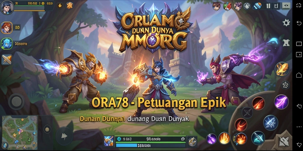 Screenshot gameplay menunjukkan pertempuran epik dalam dunia <strong>ORA78</strong> yang menakjubkan.