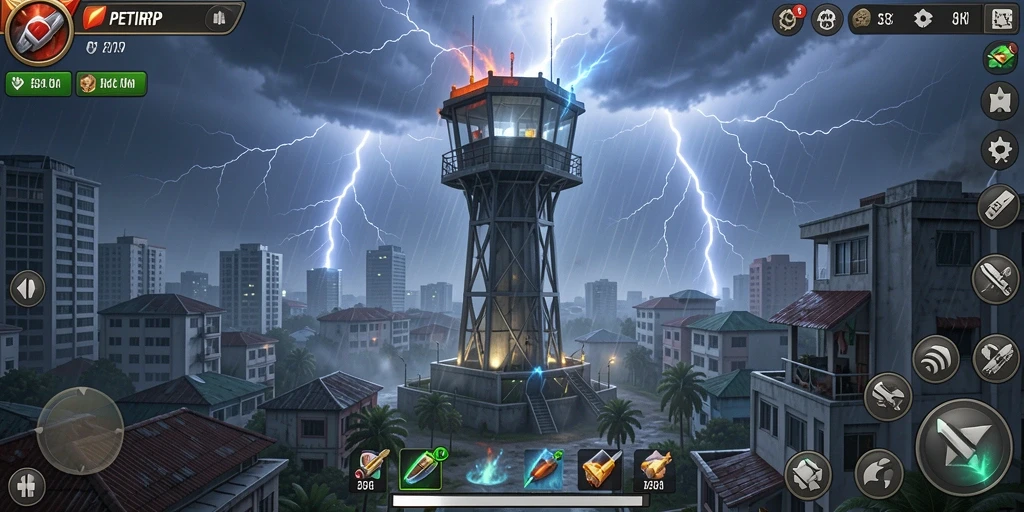 Gameplay menegangkan dalam pertahanan menara PETIRRP.